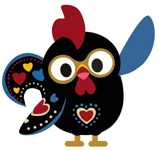Galo the rooster mascot